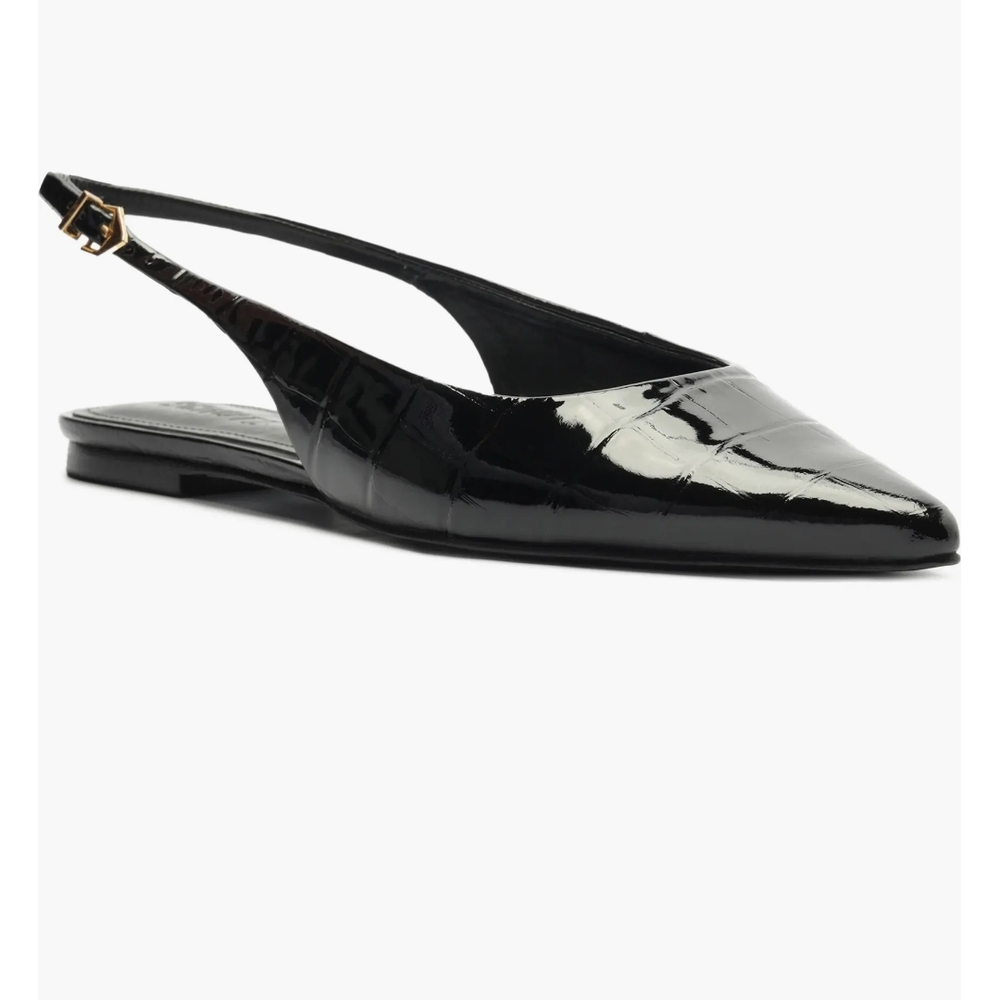 Schutz Paola Black Leather Flat